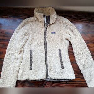 Patagonia Women’s Los Gatos Fleece Jacket – Cream / Taupe Trim (Size S)